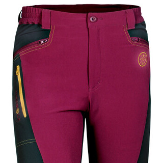  HIGHROCK 天石 N623011 中性款户外速干登山裤 (M、女款-紫红色/煤灰色)