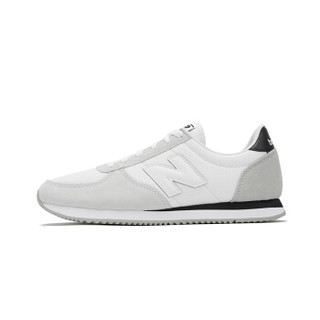 new balance 220系列 U220 中性款复古跑步鞋 (39.5、白色)