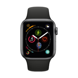 Apple Watch Series4 智能手表GPS+蜂窝网络款 44毫米深空灰色铝金属表壳搭配黑色运动型表带