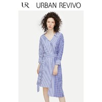 URBAN REVIVO WG30S7BN2005 女士连衣裙 (XL、紫色条纹)
