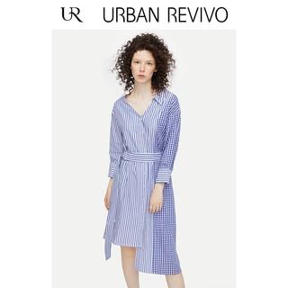 URBAN REVIVO WG30S7BN2005 女士连衣裙 (XL、紫色条纹)