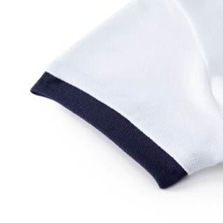 PurCotton 全棉时代 2000238301 幼儿男款针织小翻领短袖POLO衫 80/48(建议12-18个月) 白色