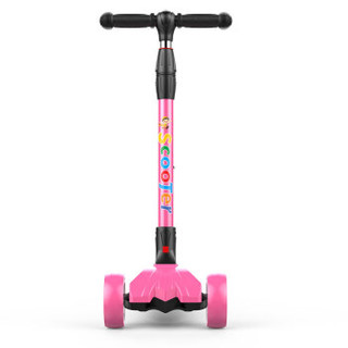 炫梦奇 6621 带闪光可调档可折叠儿童滑板车 粉色  