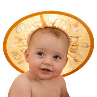 美国MDB婴儿洗头帽 儿童伸缩可调节护耳洗发帽宝宝浴帽 黄色