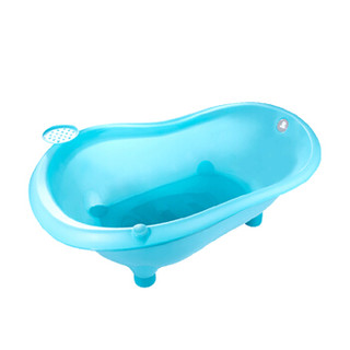小白熊 09659 加厚可坐可躺儿童浴盆 蓝色