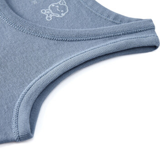 PurCotton 全棉时代 2000219102 男中童针织罗纹无侧缝背心 120/60(建议6-7岁) 蓝色