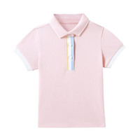 PurCotton 全棉时代 2000249301 幼儿女款针织翻领POLO衫 100/52(建议3-4岁) 亮粉色