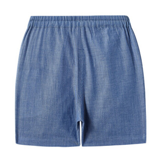 PurCotton 全棉时代 2000221101 幼儿女款梭织牛津纺短裤 80/47(建议12-18个月) 蓝色
