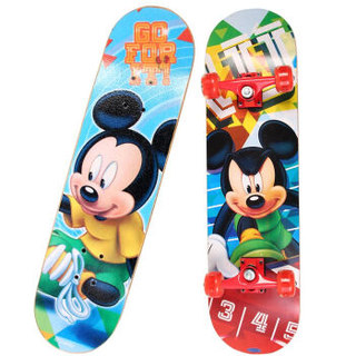 Disney 迪士尼 儿童滑板车初学双翘板刷街公路板6-12岁草莓熊
