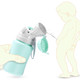 然雅（ONYA）儿童便携式小便器车载尿壶旅行马桶女宝宝坐便器男夜壶 F110BA-粉绿 *11件
