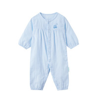 PurCotton 全棉时代 2000204802 婴儿纱布高支纱哈衣 59/44(建议0-3个月) 天蓝