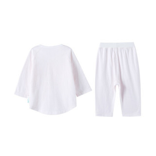 PurCotton 全棉时代 2000204601 婴儿针织长袖套装 59/44(建议0-3个月) 粉白条