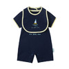 PurCotton 全棉时代 2000206501 婴儿针织短袖连体衣+口水兜