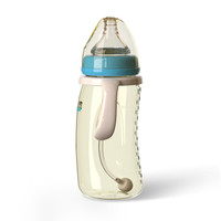 伊斯卡尔(EASYCare)PPSU婴儿奶瓶  260ml蓝色 (自带L奶嘴 6-12个月) +凑单品