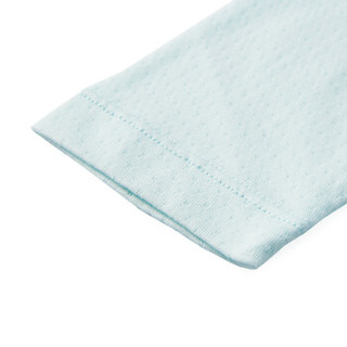 PurCotton 全棉时代 婴儿针织提花长袖带领连体衣 (浅蓝、80/48(建议12-18个月)、1条装)