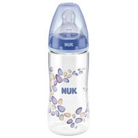 NUK 宽口径奶瓶 配硅胶防胀气奶嘴 (300ml)