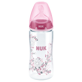 NUK 宽口径奶瓶 配硅胶防胀气奶嘴 (300ml)