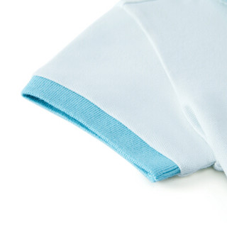 PurCotton 全棉时代 幼儿男款彩色门襟短袖POLO衫 (蓝色、90/52 建议2-3岁、男、1件装)