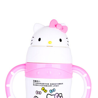 Hello Kitty 凯蒂猫 儿童保温吸管水杯 (220ML、白色)