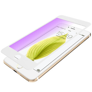 依斯卡(ESK) 苹果iPhone8/7钢化玻璃膜 抗蓝光 3D曲面全屏高清防爆手机保护贴膜 升级版 JM91-白色