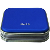 铭大金碟（MNDA）CD/DVD 40片 车载cd包 塑料外壳 光盘加固收纳包 蓝色