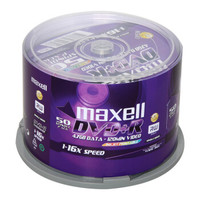 maxell 麦克赛尔 DVD+R光盘 刻录光盘 光碟 空白光盘 可打印光盘 16速4.7G台产 桶装50片