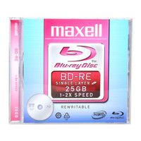 maxell 麦克赛尔 BD-RE光盘 刻录光盘 光碟 可擦写空白光盘 蓝光碟 25G台产 单片厚盒装