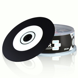 铼德（RITEK）CD-R空白光盘/刻录盘 52速700M 台产 黑胶小圈可打印 桶装25片