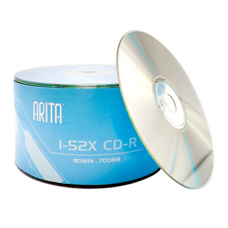 铼德（RITEK）时尚 CD-R 52X塑封装50片 刻录盘