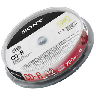 SONY 索尼 7249543 刻录盘 48速 700MB 10片 (10片装、CD-R)