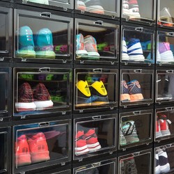 纳美嘉鞋盒储物展示防氧化塑料球鞋收藏直立收纳高帮球鞋AJ