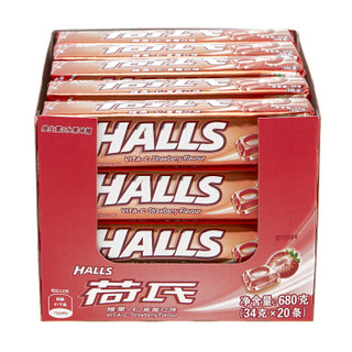 HALLS 荷氏 薄荷糖 (680g、草莓味)