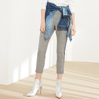  丽丽 LILY 118119C5901 女士格纹休闲裤