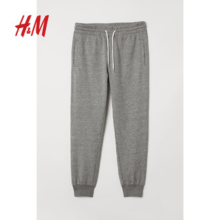 H&M 0636586 男士抽绳休闲裤 (混浅灰色、S)