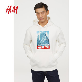 H&M 0648414 男士卫衣 (白色NYC、M)