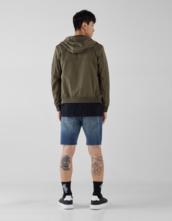  Bershka 巴适卡 01295551505 男士飞行员夹克 (卡其色、S)