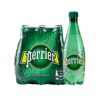 京东PLUS会员：Perrier 巴黎水 含气天然矿泉水 原味 500ml*6瓶