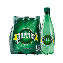 Perrier 巴黎水 含气天然矿泉水 原味 500ml*6瓶