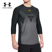  UNDER ARMOUR 安德玛 The Rock 1321406 男款7分袖T恤 (L、黑色001)