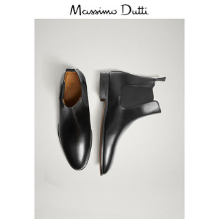 Massimo Dutti 限量版固特异 17807322800 男士切尔西皮靴