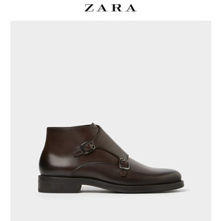 ZARA 15054302100 男士双搭扣孟克皮靴