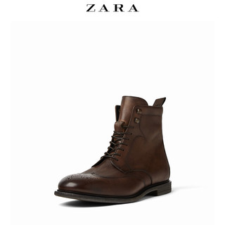 ZARA 15057302105 男士雕花短靴