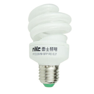 雷士照明（NVC）节能灯 E27大口螺旋18W2700K 白炽灯色（黄光）