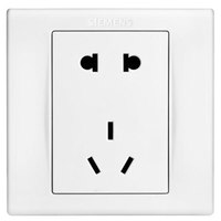 SIEMENS 西门子 开关插座 10A五孔插座面板 86型暗装面板 品宜