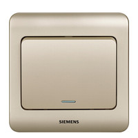 西门子(SIEMENS)开关插座 远景系列 单开单控 带荧光开关面板 (金棕色)5TA01131CC133