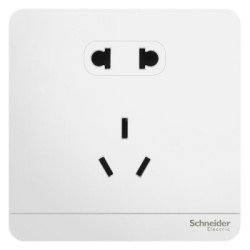 Schneider Electric 施耐德电气 施耐德开关插座绎尚镜瓷白五孔插座 单只装