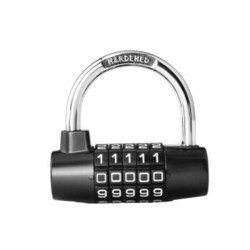 奥本 5轮密码锁 防盗挂锁 健身房柜门锁 防盗窗锁 工具箱锁7602