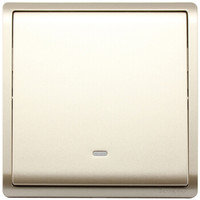 施耐德电气 开关插座 开关面板 一开双控开关 16A带荧光指示开关 丰尚系列 沉醉金色