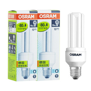 OSRAM 欧司朗 6500K 标准型节能灯 E27大口 2700K  10W*2支