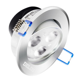 德力西 DELIXI LED射灯 亮银 3W冷白光 开孔7-8公分
